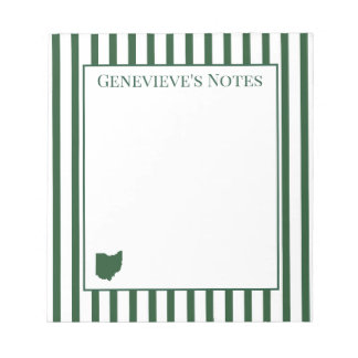 Bloc-note Rayure verte de l'Ohio