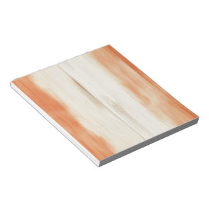 Bloc-note Rayures orange pêche crème