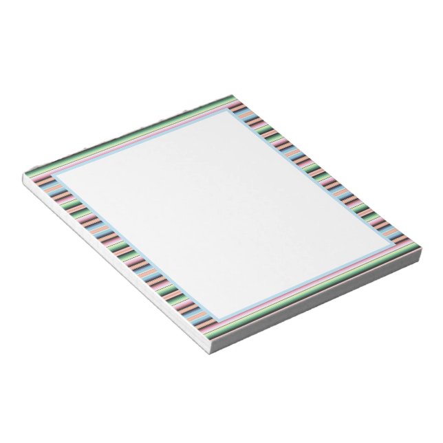 Bloc-note rayures pastel serape (Incliné)