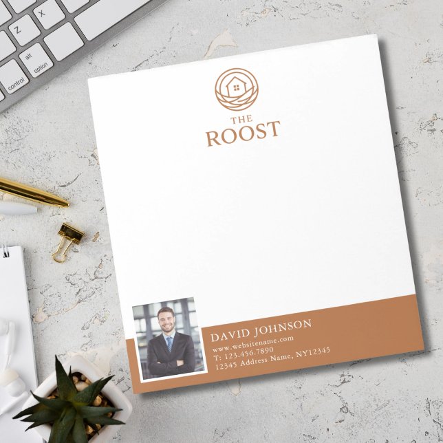 Bloc-note Real Estate Agent Modern Professional Photo Logo (Real Estate Agent Modern Professional Photo Logo Notepad)