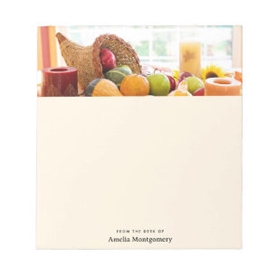 Bloc-note Récolte classique de la table de Thanksgiving en a