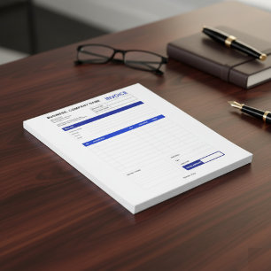 Bloc-note Reçu de facture personnalisé minimaliste pour peti