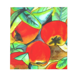 Bloc-note Red Apples aquarelle art original