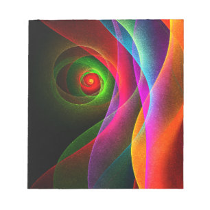 Bloc-note Red Green Orange Modern Abstrait Art Motif #22