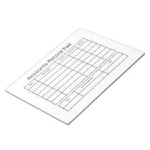 Bloc-note Registre de comptes à feuilles