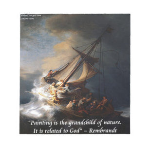 Bloc-note Rembrandt Sea Of Galilee & Nature Quote