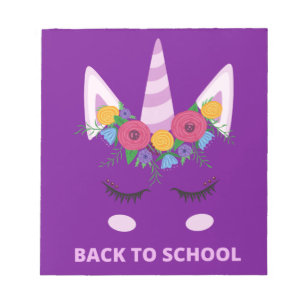 Bloc-note Retour à l'école Unicorn