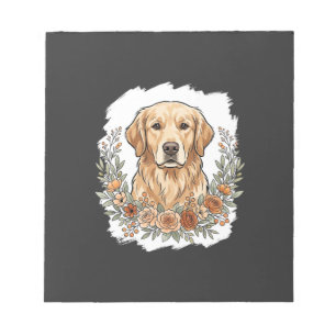 Bloc-note Retriever Golden Floral Sublimation
