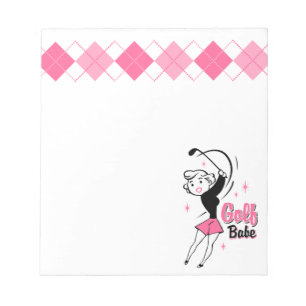 Bloc-note Rétro bloc - notes de bébé de golf