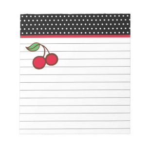 Bloc-note Retro Cherry Notepad