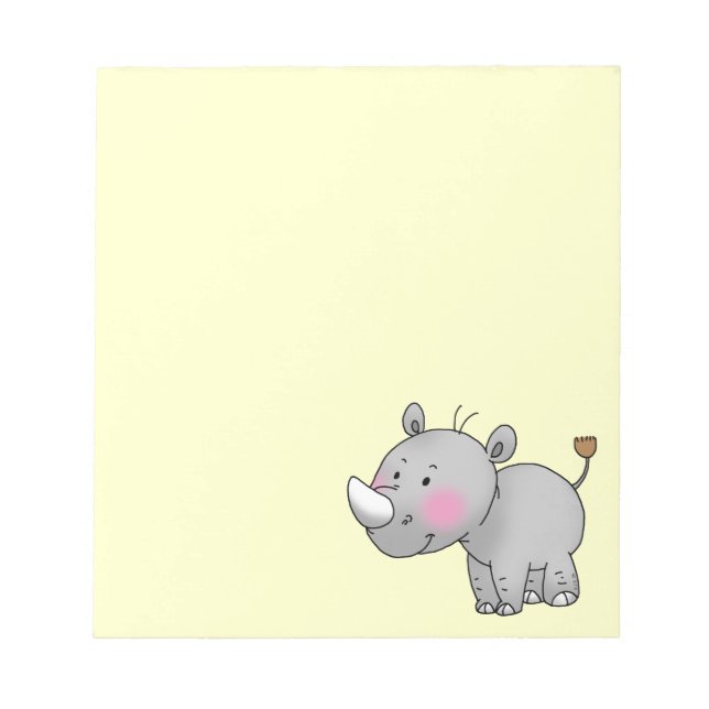Bloc-note rhino bébé mignon (Devant)