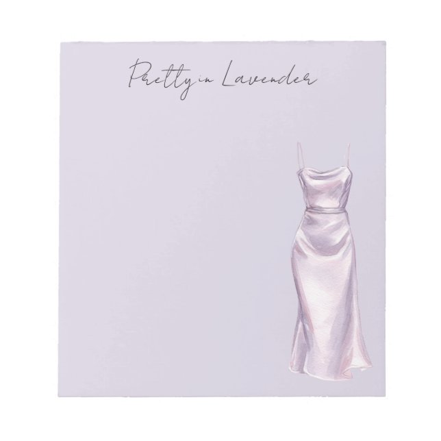 Bloc-note Robe Violette Lavande (Devant)