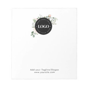Bloc-note Rond Cercle Custom Company Logo Floral Green