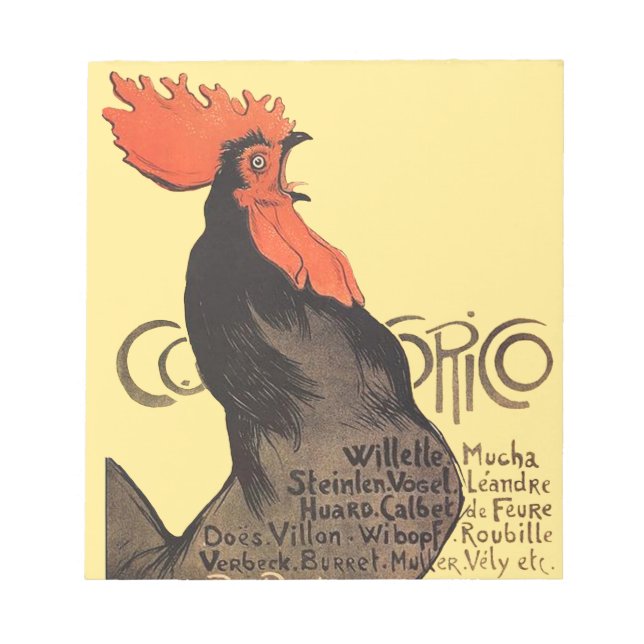 Bloc-note Rooster Steinlen Cocorico (Devant)