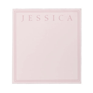 Bloc-note Rose Blush Votre nom