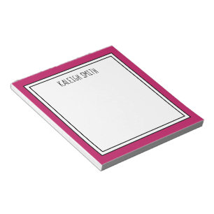 Bloc-note Rose Clair Personnalisable Blanc Couleur Modifiabl