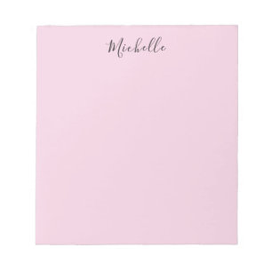 Bloc-note Rose Clair Professionnel Écriture Manuscrite Class
