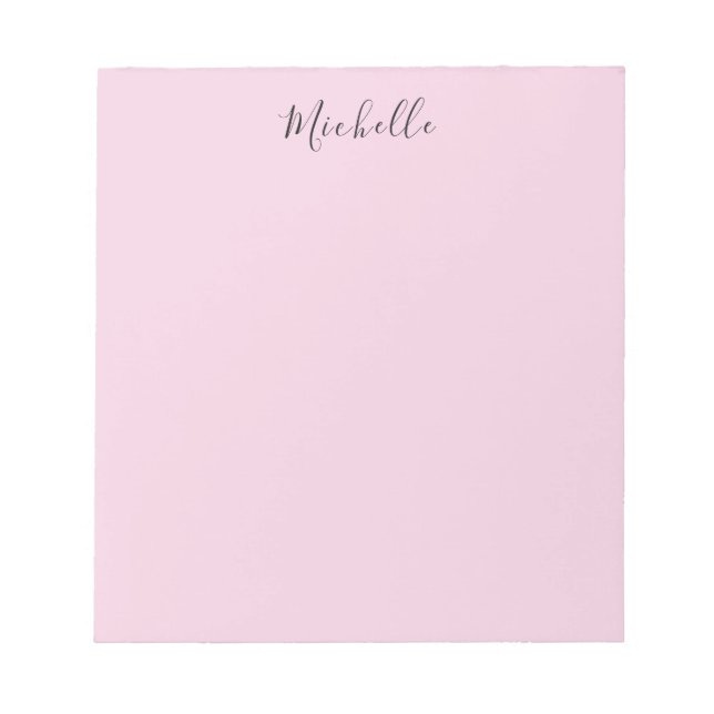 Bloc-note Rose Clair Professionnel Écriture Manuscrite Class (Devant)