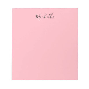 Bloc-note Rose Clair Professionnel Écriture Manuscrite Uniqu