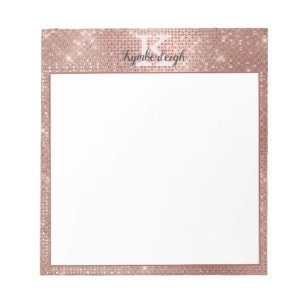 Bloc-note Rose de la fillette Gold Glam Parties scintillant 