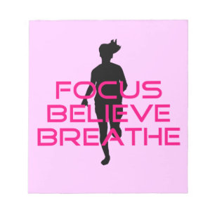 Bloc-note Rose Focus Croire Respirer