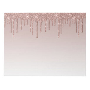 Bloc-note Rose Gold Glitter Liquide Drips