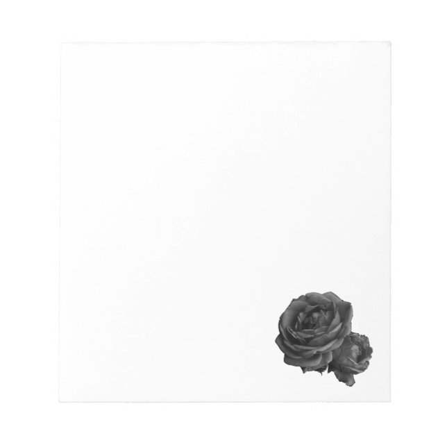 Bloc-note Rose gothique noir (Devant)