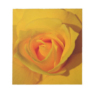 Bloc-note Rose jaune élégante florale