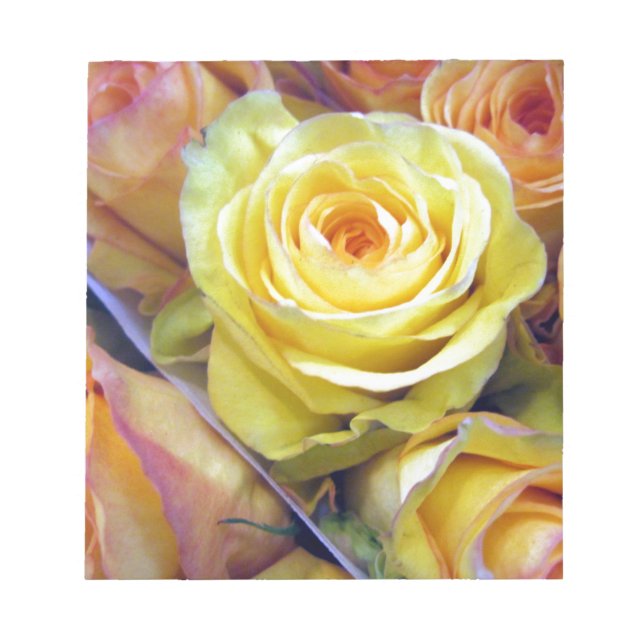 Bloc-note Rose jaune et orange (Devant)
