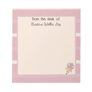Bloc-note Rose pâle avec coquette