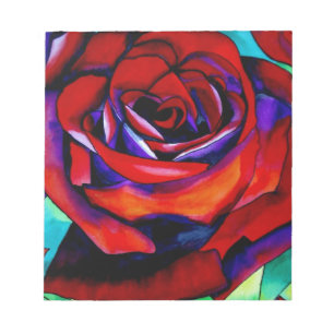 Bloc-note Rose rouge macro art original