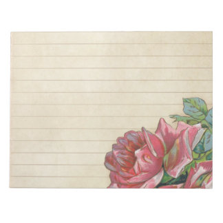 Bloc-note Rose vintage Grunge Avec Lignes