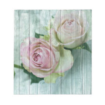 Roses Chic Rose Shabby Sur Bois Bleu