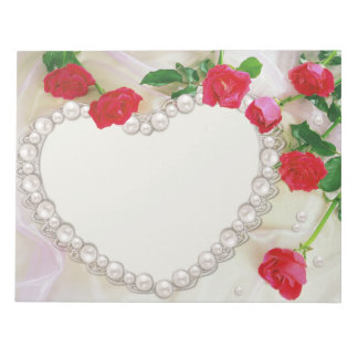 Bloc-note Roses et Coeurs Mariages Floral Love
