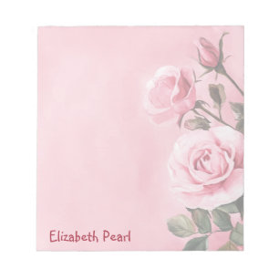 Bloc-note Roses Roses PERSONNALISÉE Liste de courses à faire