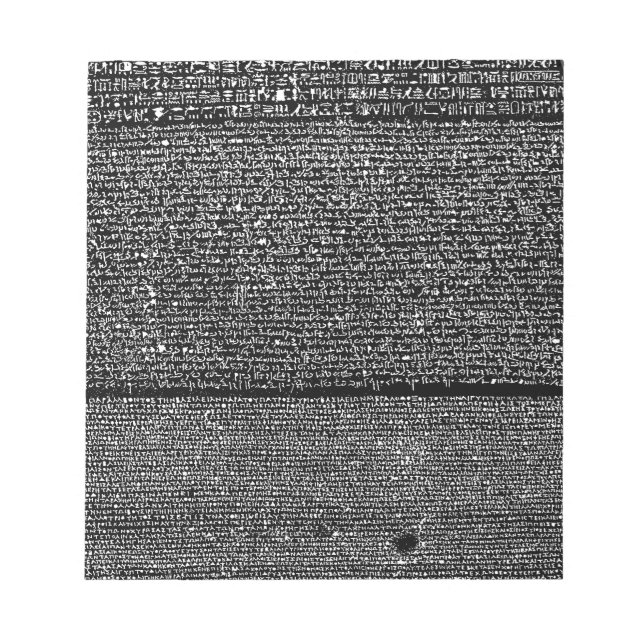 Bloc-note Rosetta Stone (Devant)