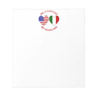 Bloc-note Rouge Italien USA Patrimoine National