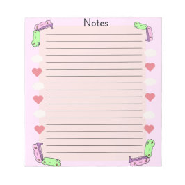 Bloc-note Round and round frog valentine