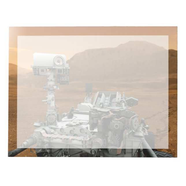 Bloc-note Rover Curiosity Du Laboratoire Scientifique Mars.  (Devant)