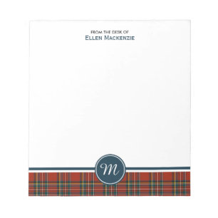 Bloc-note Royal Stewart Tartan Monogram