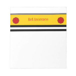 Bloc-note Ruban de fleurs rouges par Kenneth Yoncich