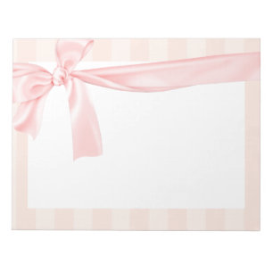 Bloc-note Rubans rayés rose et rose clair de Parisienne et n