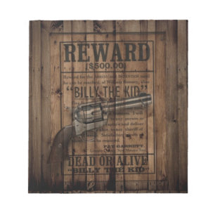 Bloc-note rustique texas star cowboy western country double 