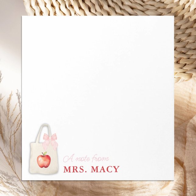 Bloc-note Sac fourre-tout d'enseignant personnalisé avec cou (Créateur téléchargé)