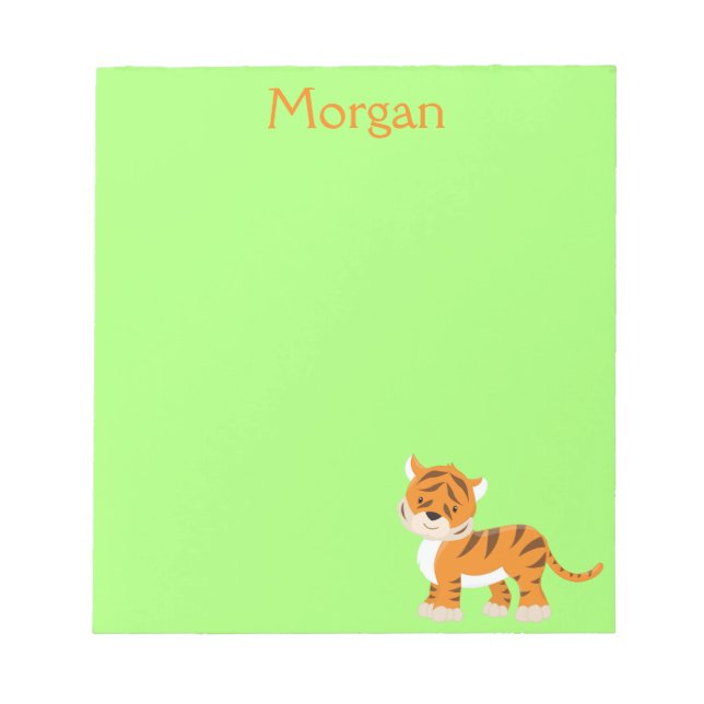 Bloc-note Safari Tiger vert (Devant)