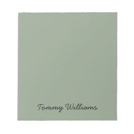 Bloc-note Sage Vert minimaliste Professionnel Simple