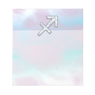Bloc-note Sagittarius Zodiac signe sur Mère de style perle