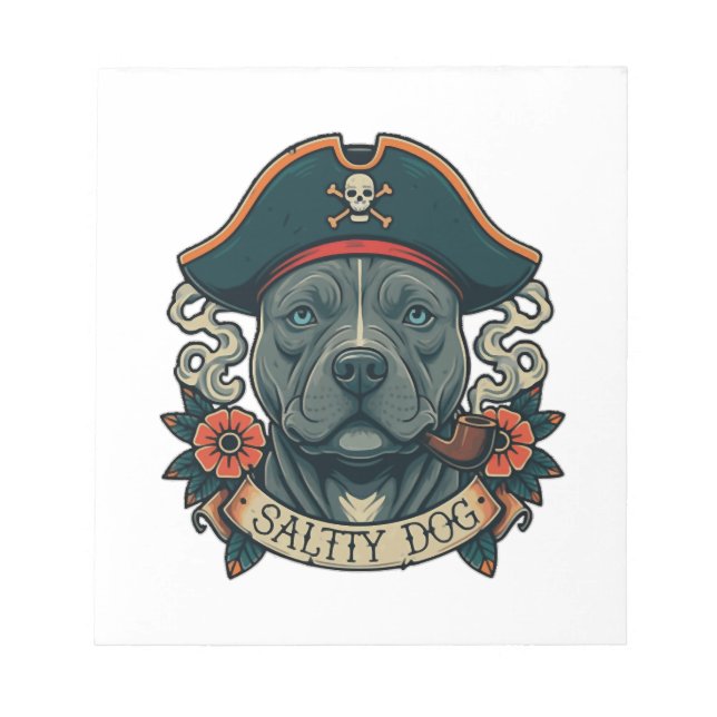 Bloc-note Salty Dog Pitbull (Devant)
