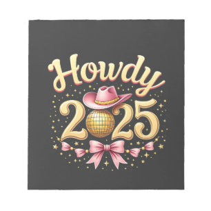 Bloc-note Salut 2025 Nouvel An Cowboy Western