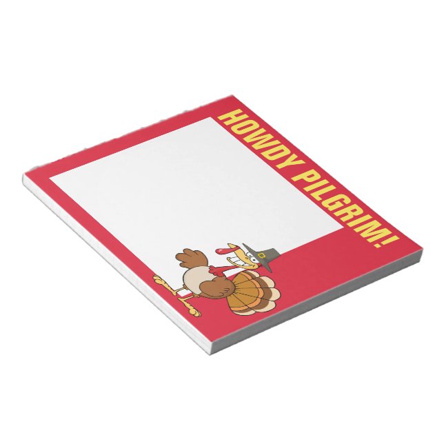 Bloc-note Salutations de la journée d'action de grâces Turqu (Incliné)